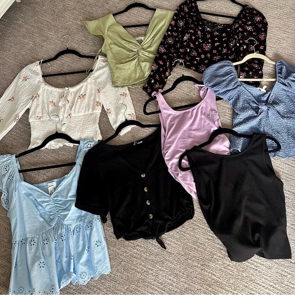 Mixed Women's Tops Bundle - Black, Light Blue, Lilac, Green, Cream, Floral